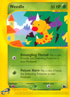 Weedle Common card from Skyridge