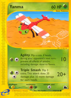Yanma Common card from Skyridge