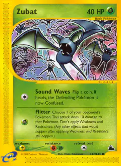 Zubat Common card from Skyridge