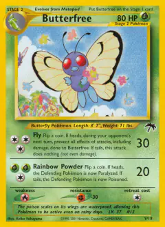 Butterfree Promo and other card from Southern Islands