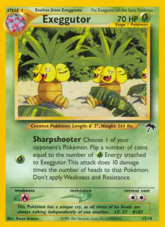 Exeggutor Promo and other card from Southern Islands
