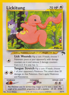 Lickitung Promo and other card from Southern Islands