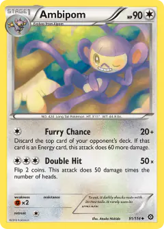 Ambipom Uncommon card from Steam Siege