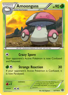 Amoonguss Rare card from Steam Siege
