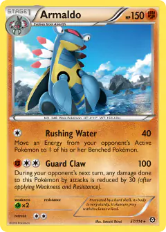 Armaldo Rare card from Steam Siege