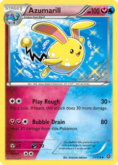 Azumarill Uncommon card from Steam Siege