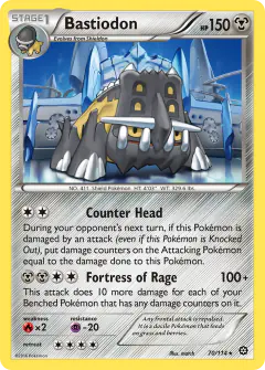 Bastiodon Rare card from Steam Siege