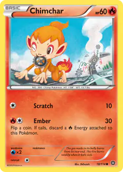 Chimchar Common card from Steam Siege