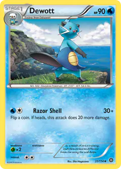Dewott Uncommon card from Steam Siege