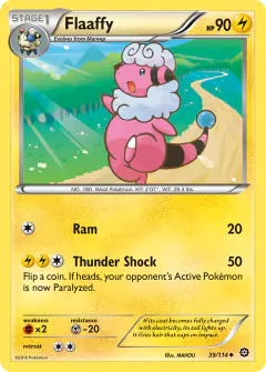 Flaaffy Uncommon card from Steam Siege
