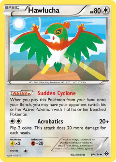 Hawlucha Uncommon card from Steam Siege
