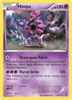 Hoopa Rare card from Steam Siege
