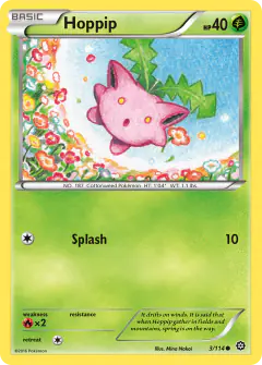 Hoppip Common card from Steam Siege