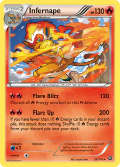 Infernape Rare Holo card from Steam Siege