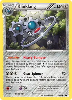 Klinklang Rare Holo card from Steam Siege