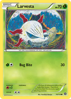 Larvesta Common card from Steam Siege