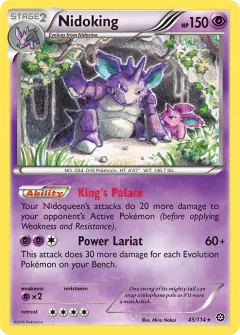 Nidoking Rare card from Steam Siege