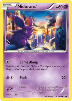 Nidoran ♂ Common card from Steam Siege