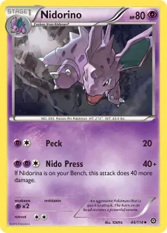 Nidorino Uncommon card from Steam Siege