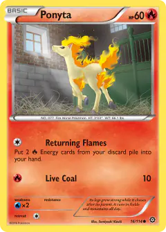 Ponyta Common card from Steam Siege
