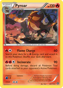 Pyroar Rare card from Steam Siege