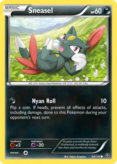 Sneasel Common card from Steam Siege