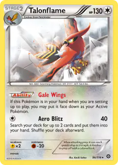 Talonflame Rare card from Steam Siege