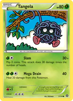 Tangela Common card from Steam Siege
