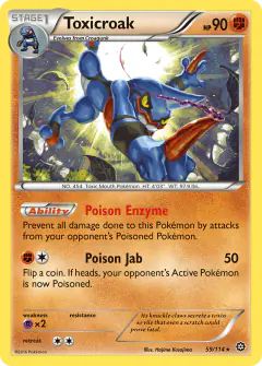 Toxicroak Rare card from Steam Siege