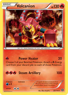 Volcanion Rare card from Steam Siege