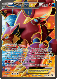 Volcanion-EX Rare Ultra card from Steam Siege