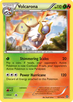 Volcarona Rare card from Steam Siege