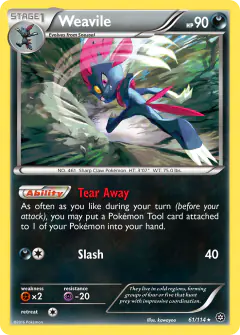 Weavile Rare card from Steam Siege