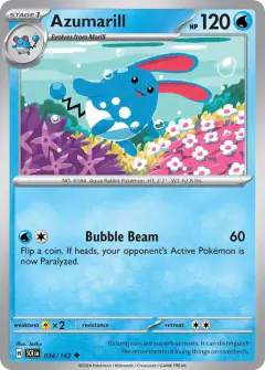 Azumarill Uncommon card from Stellar Crown