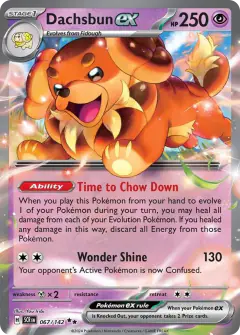 Dachsbun ex Double Rare card from Stellar Crown