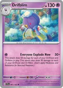 Drifblim Uncommon card from Stellar Crown