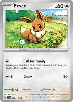 Eevee Common card from Stellar Crown