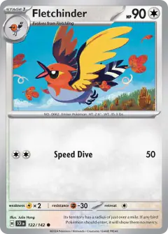 Fletchinder Common card from Stellar Crown