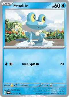 Froakie Common card from Stellar Crown