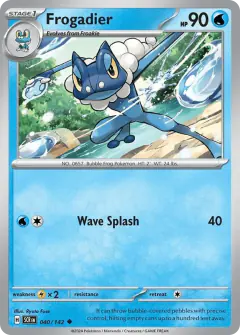 Frogadier Uncommon card from Stellar Crown