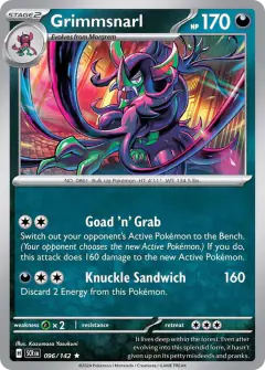 Grimmsnarl Rare card from Stellar Crown