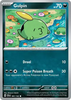 Gulpin Common card from Stellar Crown