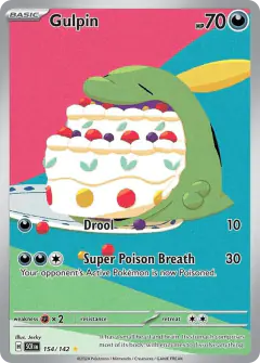 Gulpin Illustration Rare card from Stellar Crown