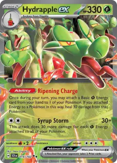 Hydrapple ex Double Rare card from Stellar Crown