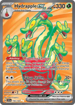 Hydrapple ex Ultra Rare card from Stellar Crown