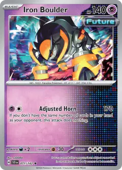 Iron Boulder Rare card from Stellar Crown