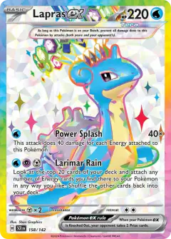 Lapras ex Ultra Rare card from Stellar Crown