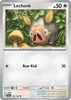 Lechonk Common card from Stellar Crown