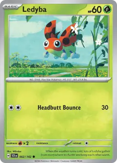 Ledyba Common card from Stellar Crown