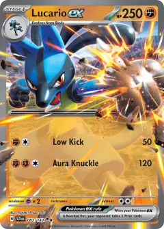 Lucario ex Double Rare card from Stellar Crown
